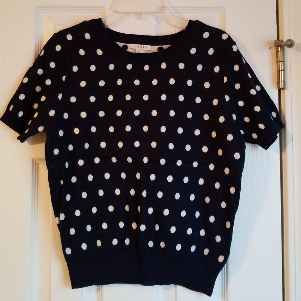 F21 Polka Dot Sweater